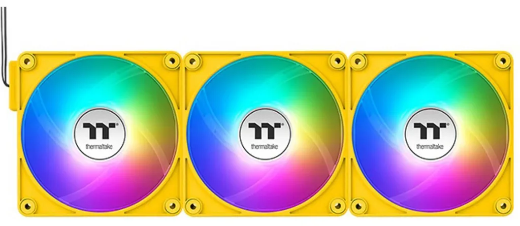 Ventilateur PC Performant CT120 EX Reverse Jaune pour Flux d'Air ARGB