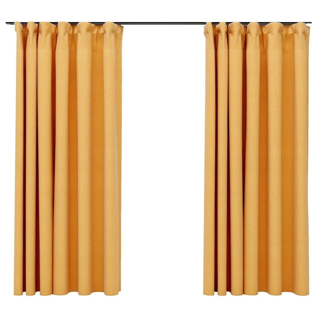 Tende Gialle per Cameretta vidaXL 140x175 cm - Privacy e Buio Notturno