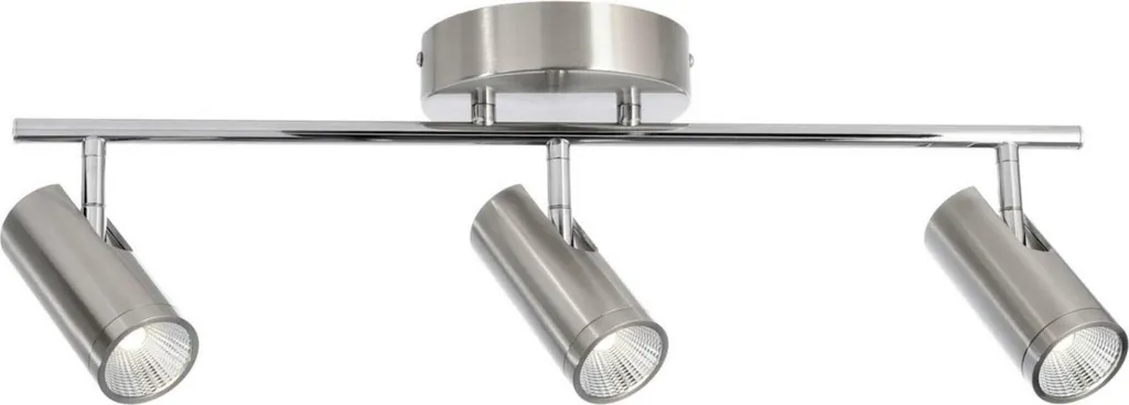 Plafonnier LED Becrux III 1470lm Blanc Chaud 3000K Châssis Argent 16W