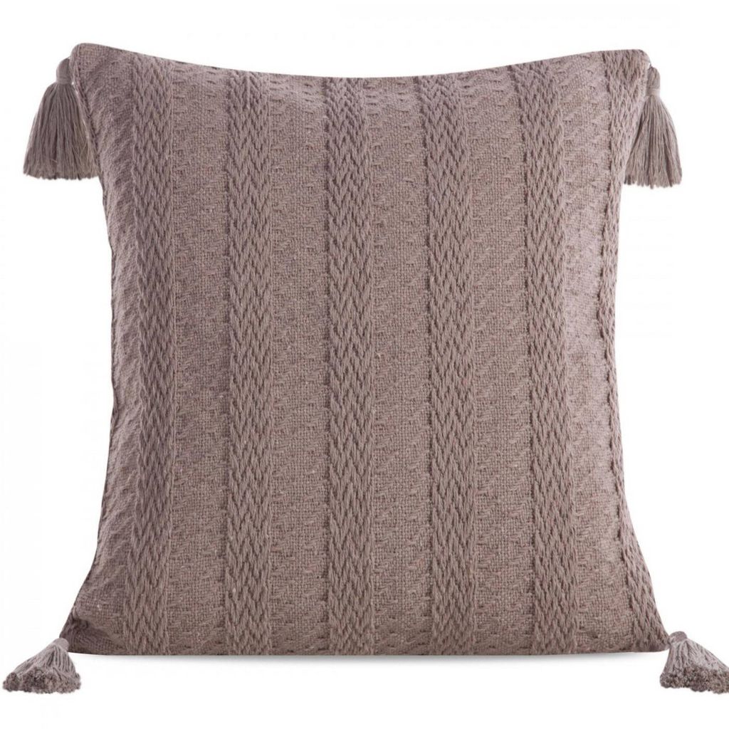 Dekorativer Kissenbezug Sofakissen BOHO 8 braun 45x45