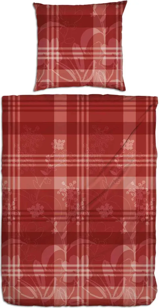 Biancheria da Letto Invernale Hahn 135x200 cm Flanella Cotone Rossa