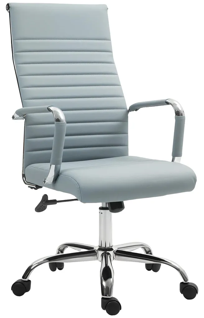 Chaise de bureau ergonomique contre le mal de dos réglable gris clair