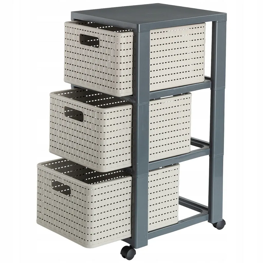 Organizzatore Rotho Country Cappuccino | Design Rattan per Bagno e Casa - 15