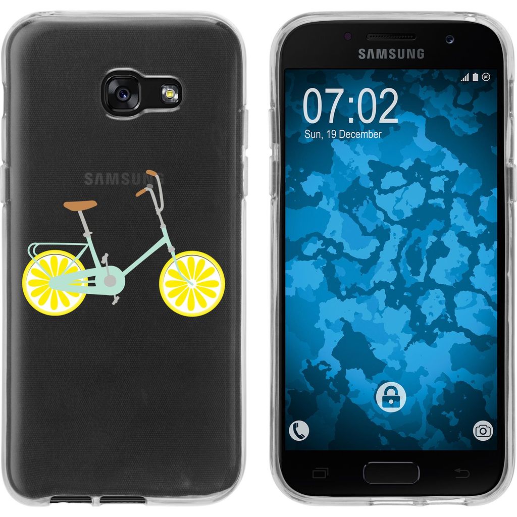 PhoneNatic Case kompatibel mit Samsung Galaxy A7 (2017) Silikon-Hülle Bike M5