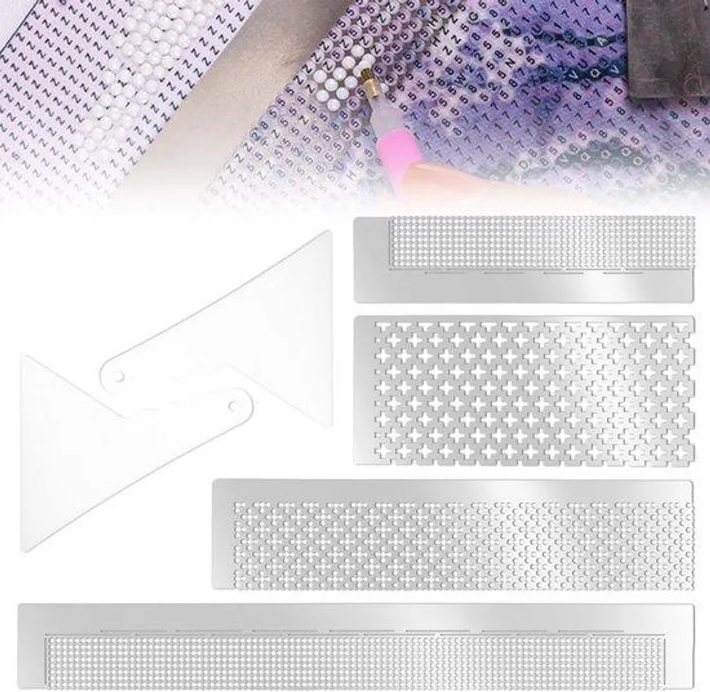 Kit Peinture Diamant Inox Diamond 4 Pièces Strass Ronds et Carrés