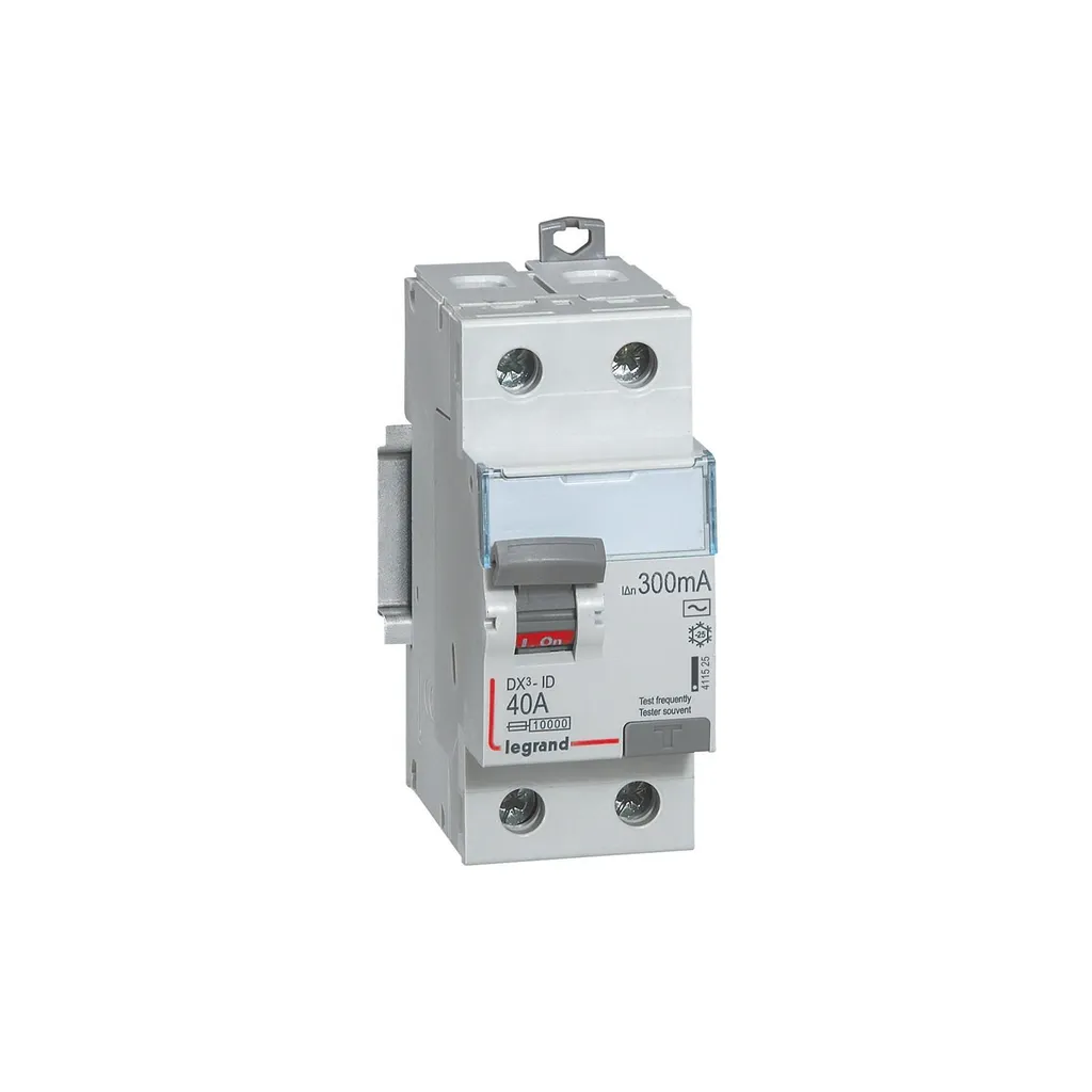 Différentiel bipolaire Legrand DX³ 40A 300mA type AC réf 411524 10kA