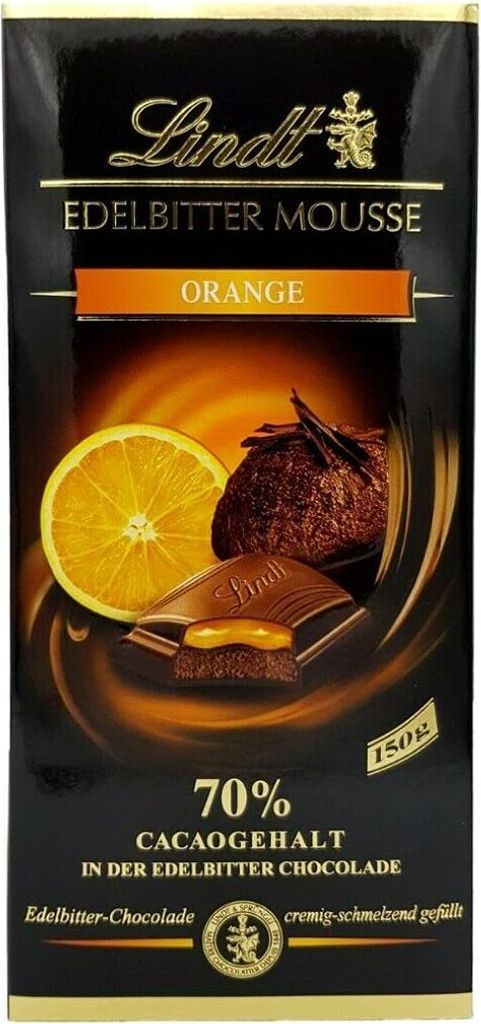 Lindt - EDELBITTER MOUSSE - Orange - Tafel 150g Produktbild 