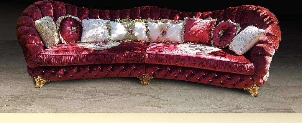 Eckcouch Polster Sofa Couchen Sitz Möbel Eckgarnitur Sofas Wohnlandschaft Runde