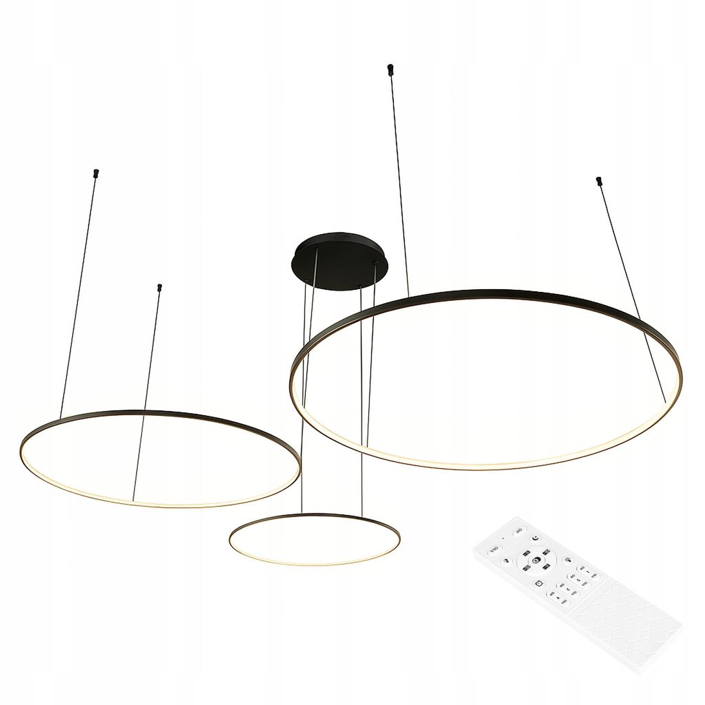 MasterLED LED Pendelleuchte 3-Ring Ø60cm 77W Gold, Dimmbar Produktbild 
