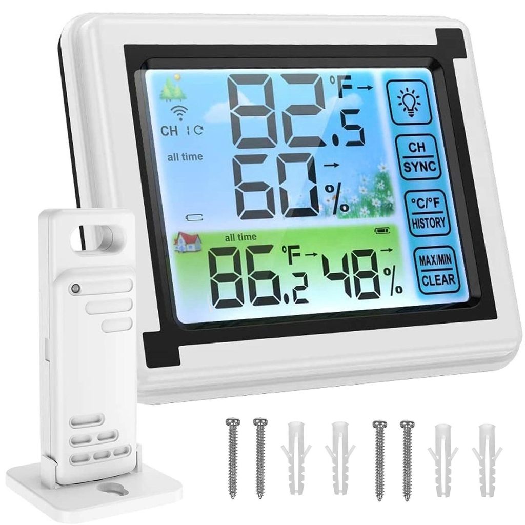 Wetterstation Funk Wetterstation Hygrometer Thermometer LCD Produktbild 