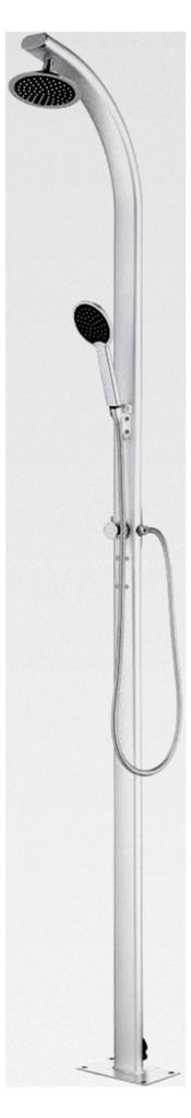 Gartendusche mit Chrom-Zinkknopf, 215 cm Aluminium, für Pool und Camping