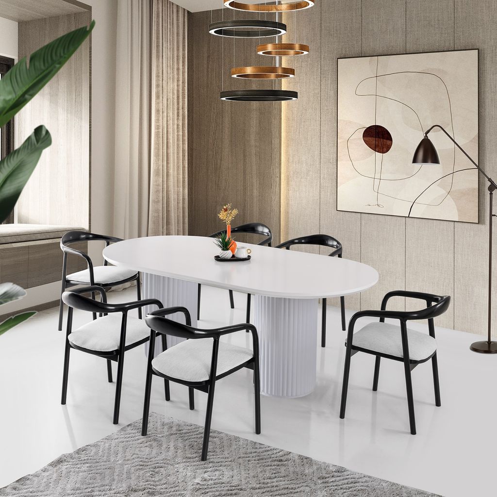 Skye Decor, LI - 934, Esstisch, Weiß, 200 x 100 x 77 cm Produktbild 1