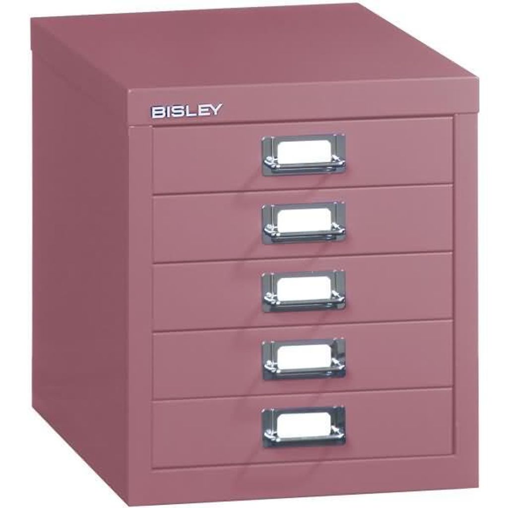 Schubladenschrank Basis A4 5 Schübe Bisley Pink
