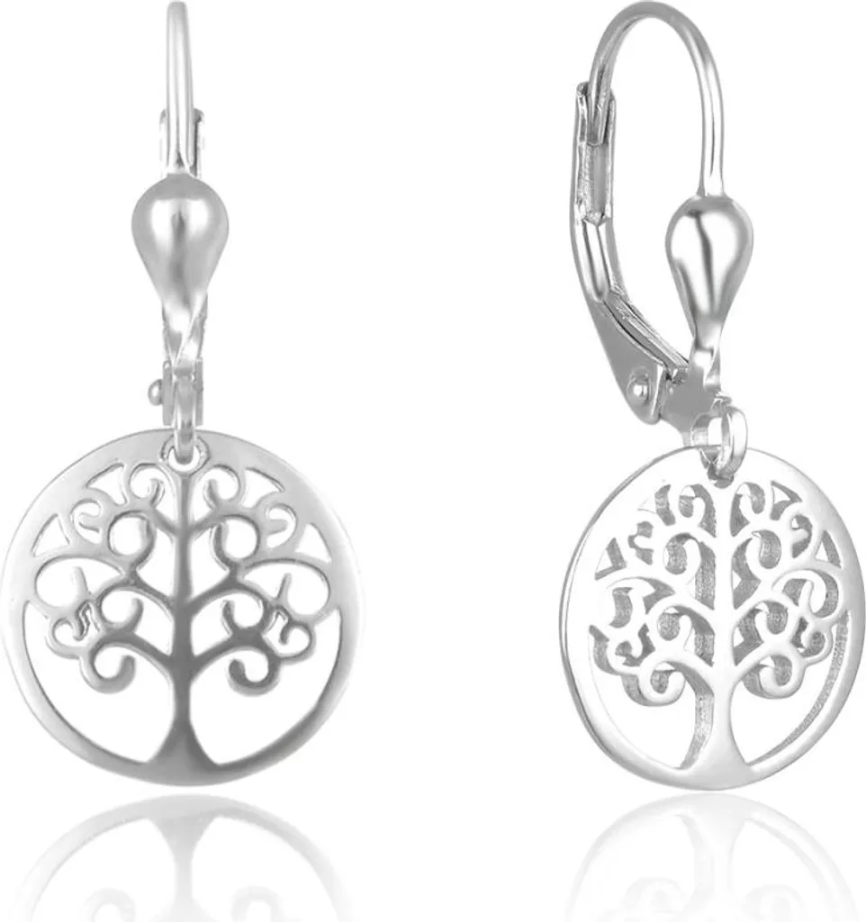 Boucles d'oreilles argent arbre de vie AGUC2710 pour femme