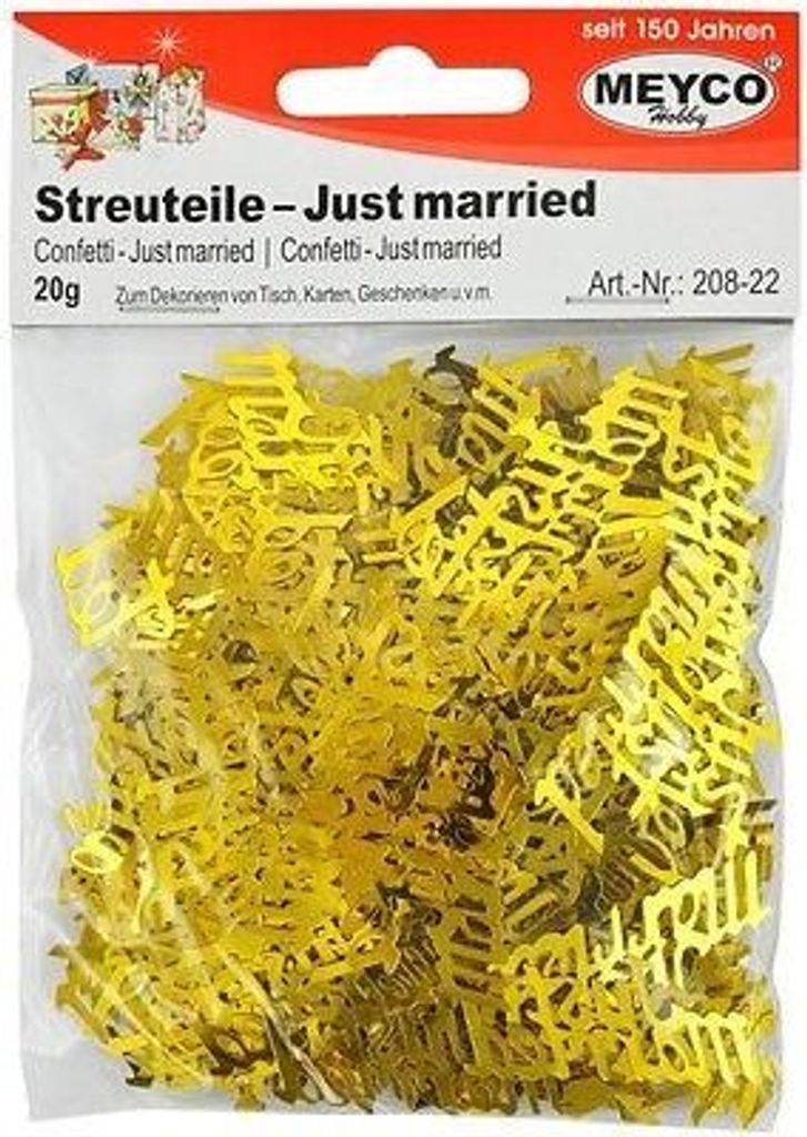 Streuteile Just married gold