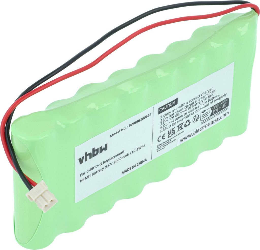vhbw Akku kompatibel mit Visonic PowerMaxComplete, AmberLink, Powermax Pro, Amber Select Alarmanlage, Alarmsystem (2000 mAh, 9,6 V, NiMH)