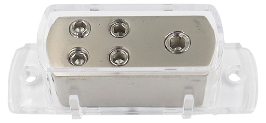 Car Audio Conversion Splitter Box, Audio Conversion 4-Wege Erdungsanschluss, 4GA8GA Line Splitter