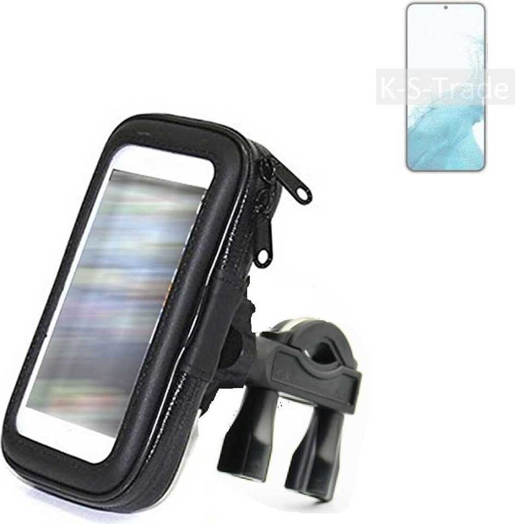 K-S-Trade Fahrrad-Halterung kompatibel mit Samsung Galaxy S22+ Exynos Handy-Halterung Halter Lenkstange Fahrradhalterung Motorrad Bike Mount