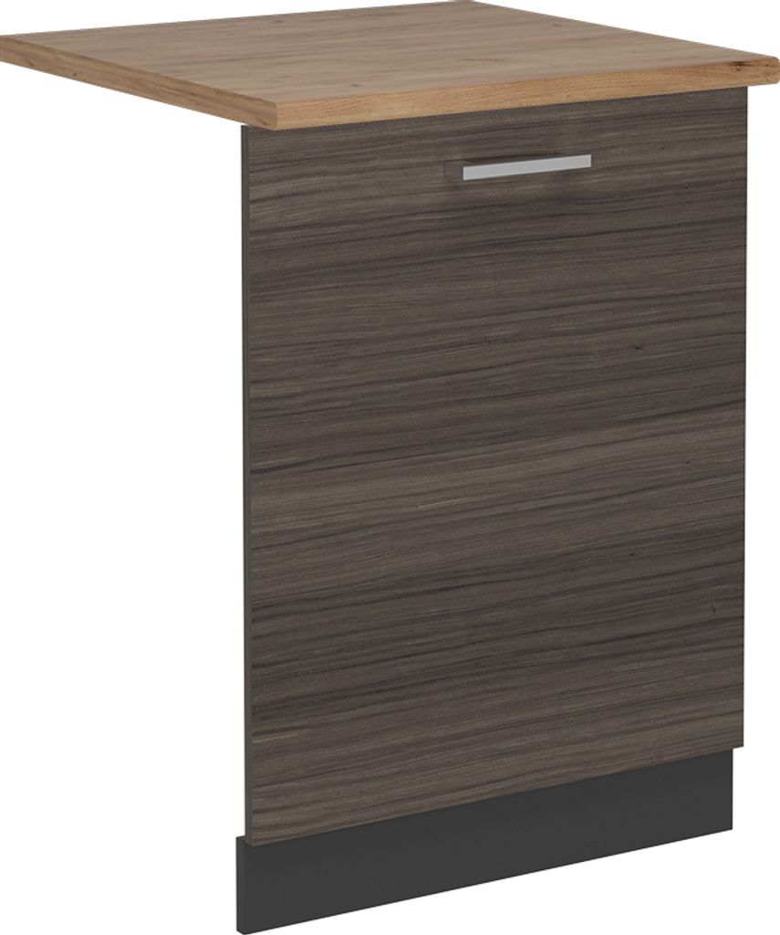 Vicco Geschirrspülblende R-Line, 60 cm , AP Eiche, Edelgrau/Anthrazit