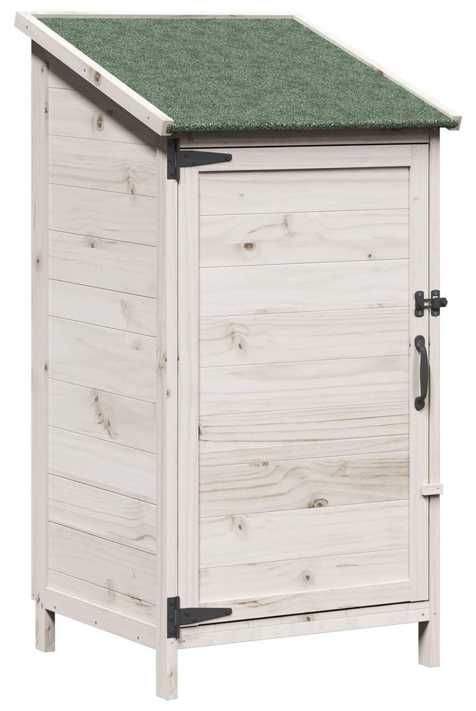 Abri de jardin vidaXL blanc 59 x 56 x 113,5 cm en bois Image du produit 