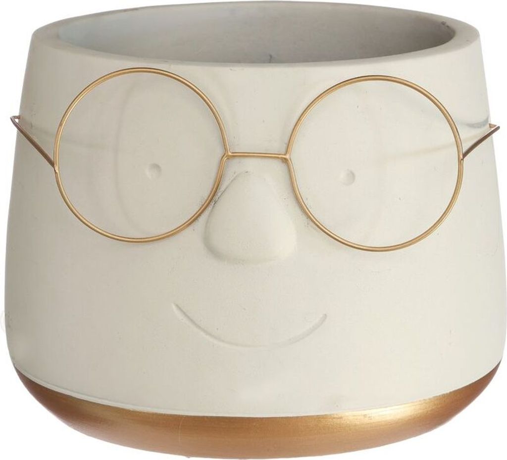 Blumentopf mit Gesicht und Brille, in zwei Farben und 4 Produktbild 