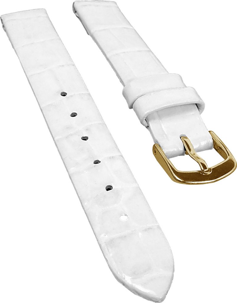 Herzog Louisiana Clip Damen | Uhrenarmband Leder weiss Produktbild 