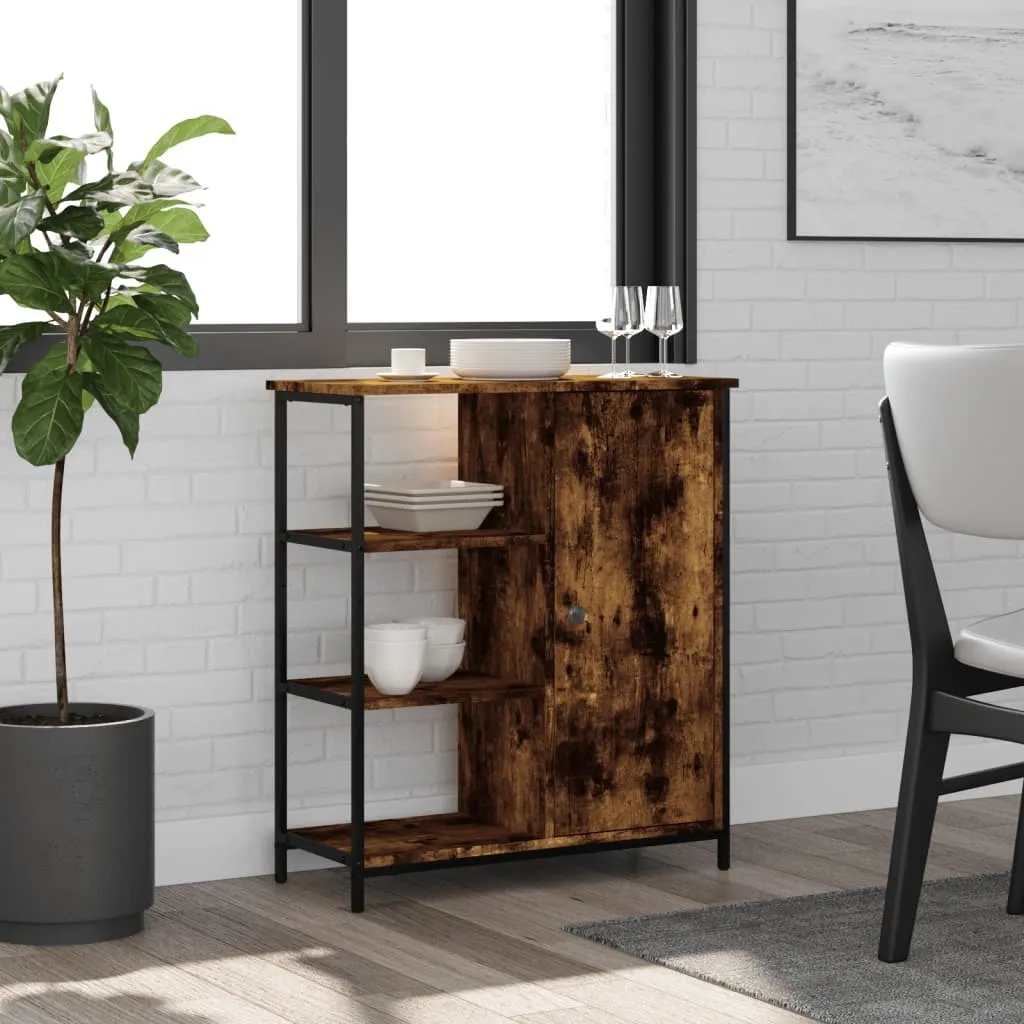 vidaXL Credenza Rovere Affumicato 70x30x80 cm - Mobile Soggiorno Elegante