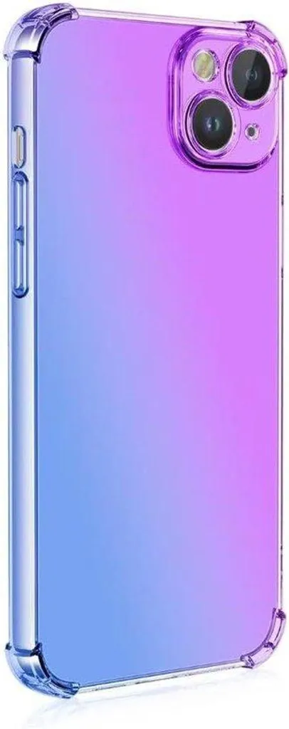 Coque silicone smartphone pour charge sans fil et usage actif bleu-violet