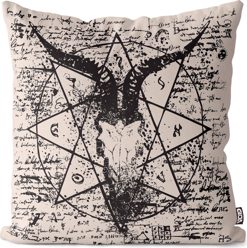 VOID Teufel Ziege Pentagram Kissenbezug Kissenhülle Sofakissen Kissen Deko Outdoor-Kissen Dekokissen