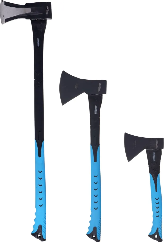Kit 3 Pezzi Asce Kraft&Dele KD234 - Manico in Fibra DIN 5131