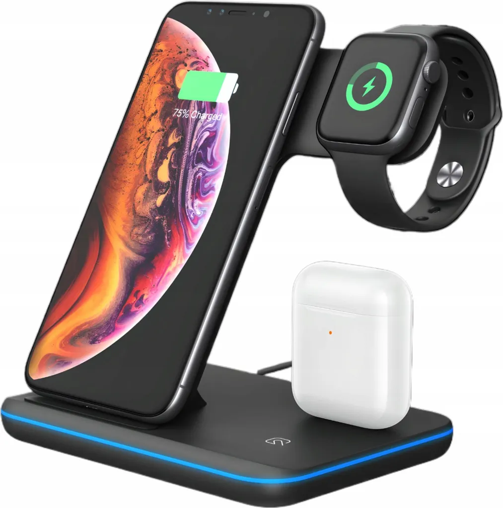 Caricatore Wireless 25W Qi2 per iPhone e AirPods - Stazione 3-in-1