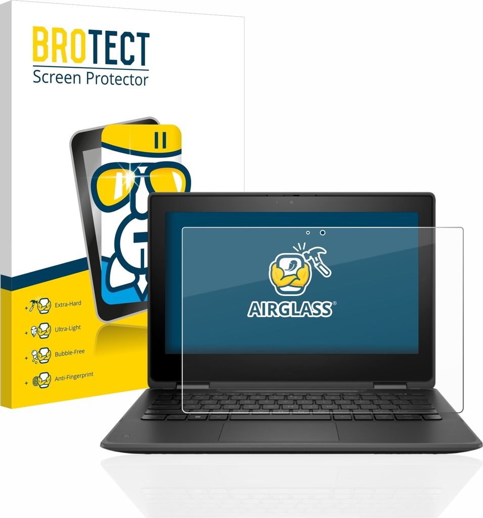 BROTECT Schutzglas für HP Pro X360 Fortis 11 G10 Schutzfolie Panzer Folie Glas Display Schutz klar