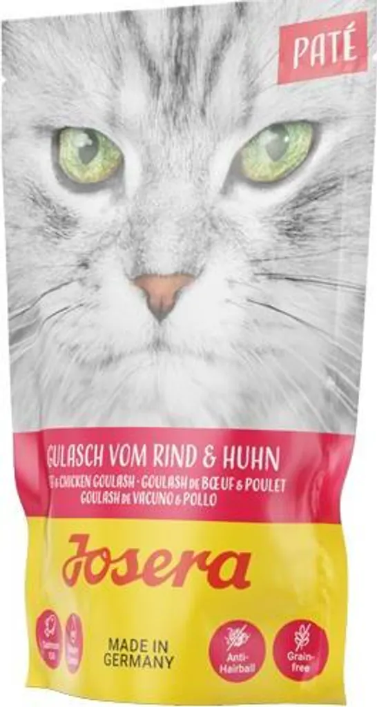 Pâtée pour Chat Josera Goulash Bœuf Poulet - Multipack 16 x 85g Sans Céréales