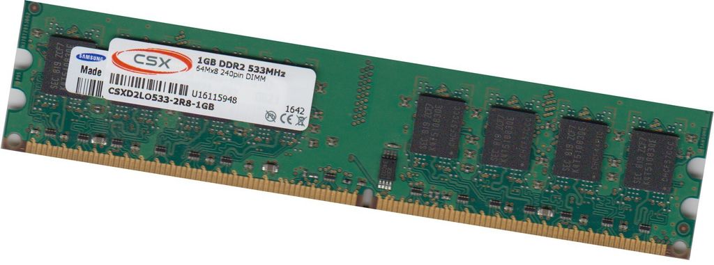 CSX 1GB DDR2 533MHz DIMM Ram Speicher 240Pin für Desktop PC 1,5V PC-4200 PC-533
