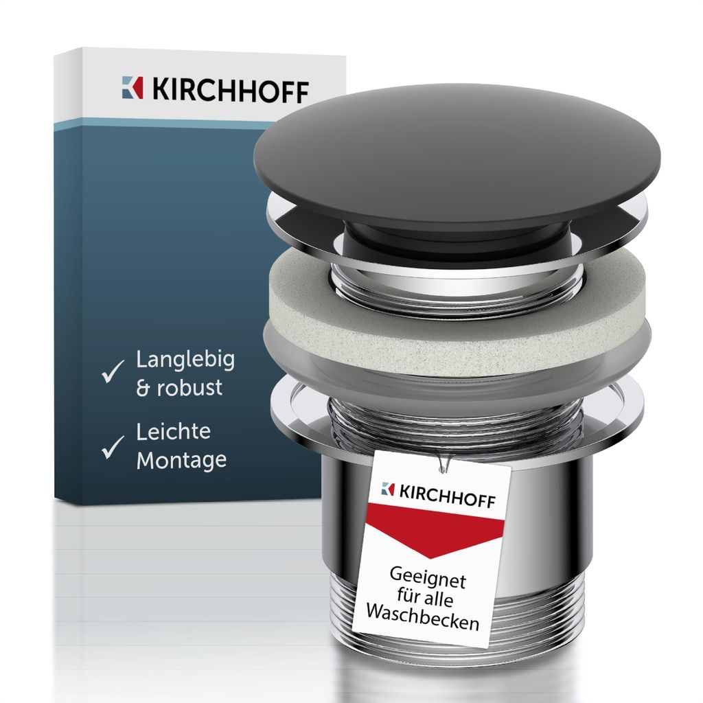 Kirchhoff Universal Waschbecken Ablaufgarnitur, Pop Up Produktbild 