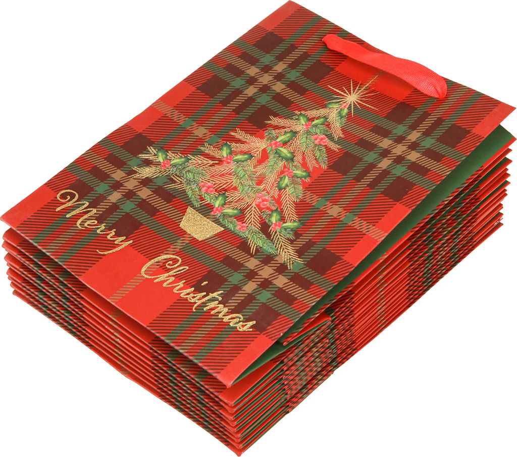 Geschenktüte Weihnachten 18x8x24cm mit Henkel und Motiv 1 Produktbild 5