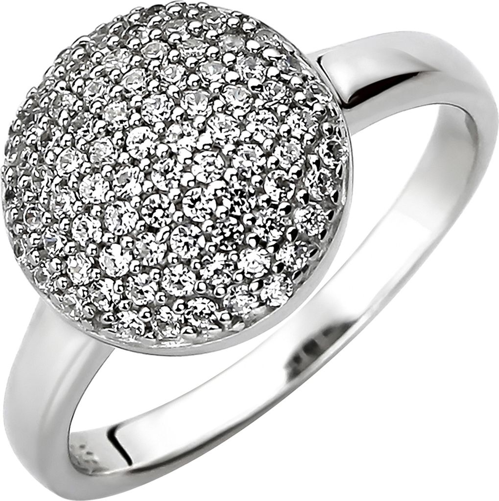 JOBO Damen Ring 56mm 925 Sterling Silber 78 Zirkonia Silberring