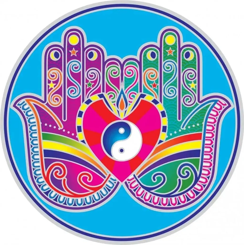 Mandala Healing Hands 14 cm - Lot de 2 Sunseal Translucides Colorés