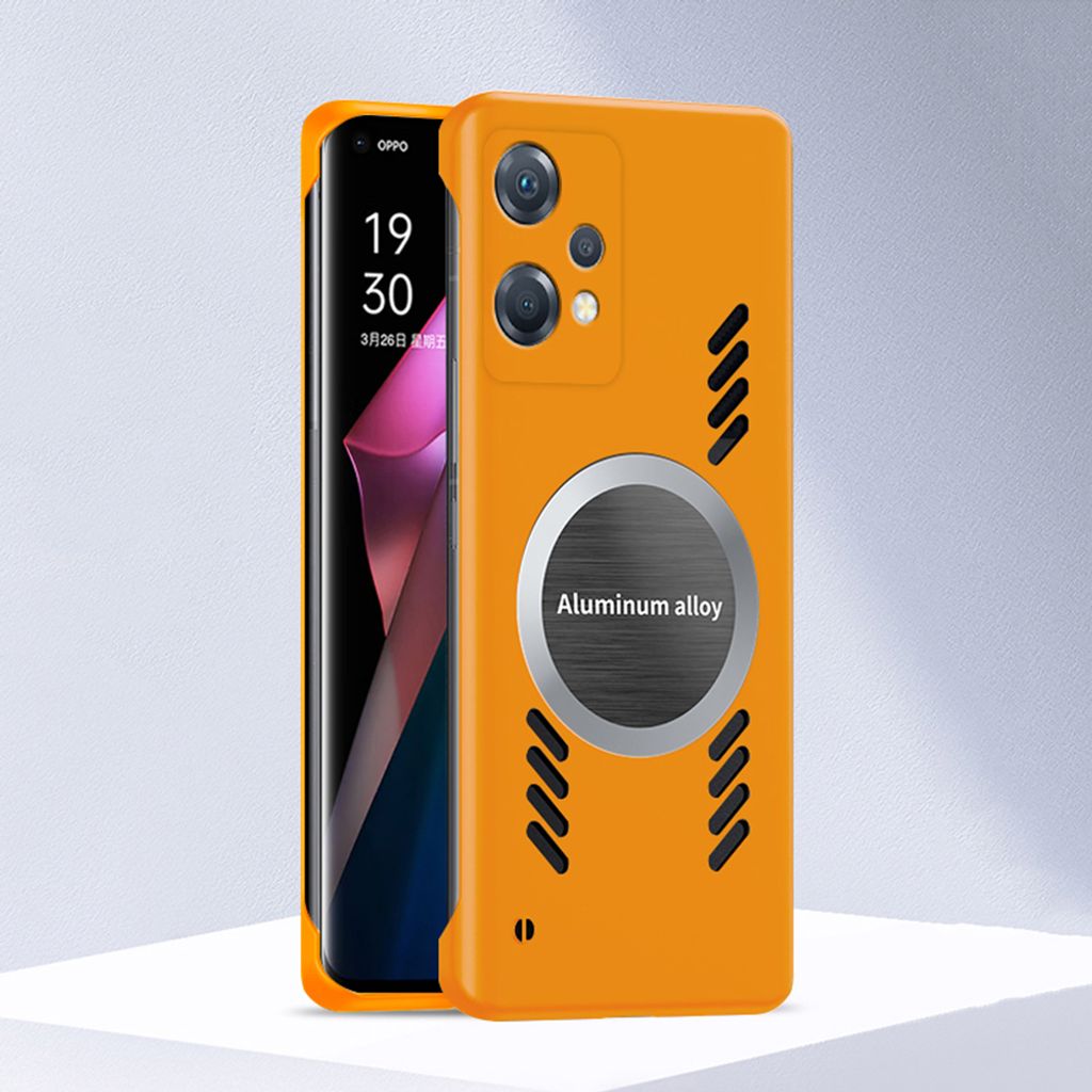 Oppo K10X Hülle, Frameless PC Matt Kühlabdeckung Loch Wärmeableitung Schutzhülle für Oppo K10X Orange