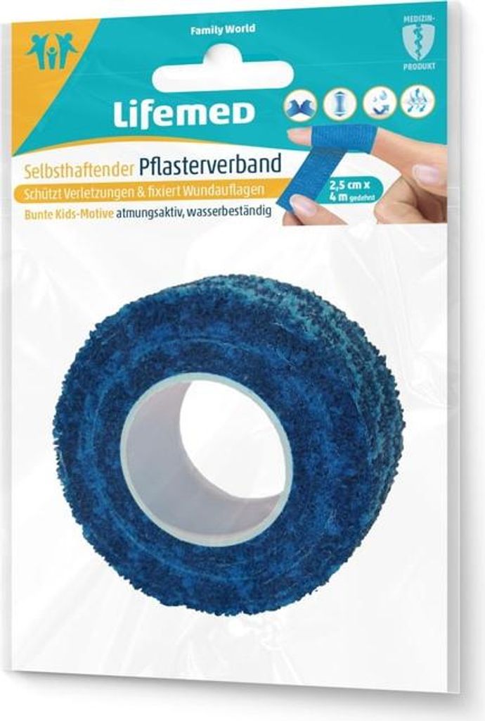 Lifemed - Pflasterverband mit Motiv - ca. 4 m x 2,5 cm - 1 Stück
