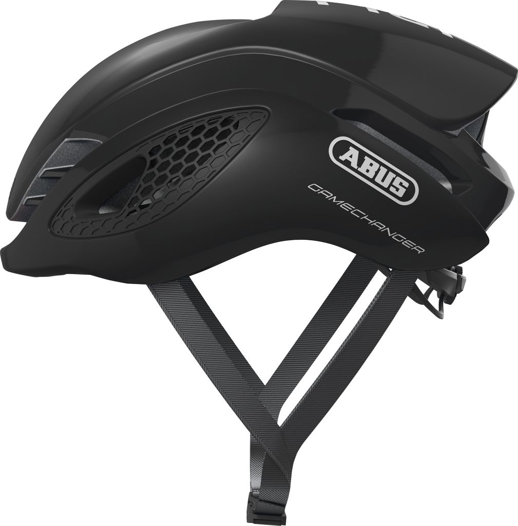 ABUS Rennradhelm GameChanger - Aerodynamischer Fahrradhelm mit optimalen Ventilationseigenschaften für Damen und Herren - Schwarz Glänzend, Grö...