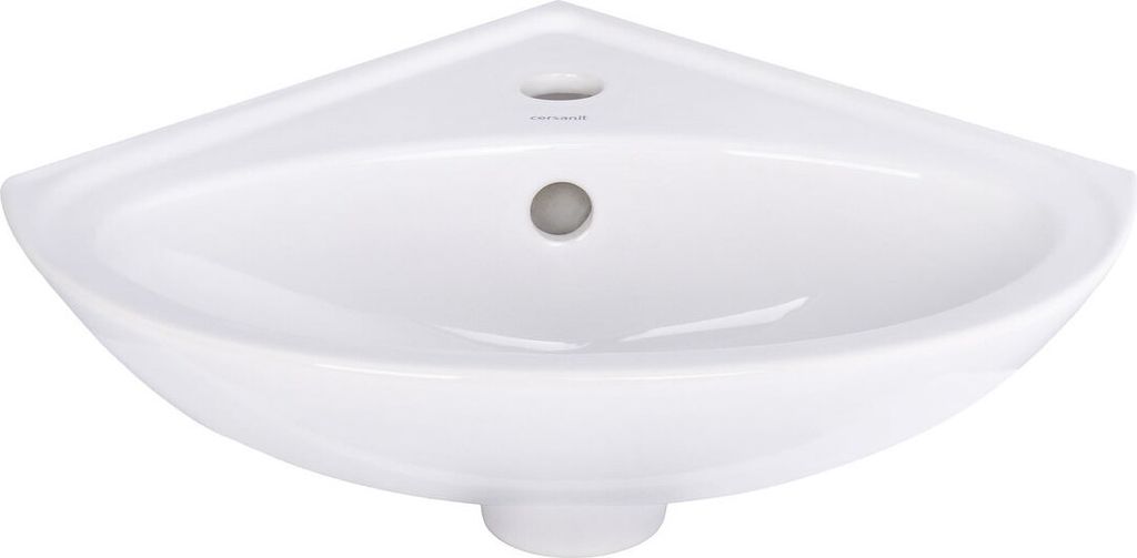 Belvit Eckwaschbecken Keramik 36×36×15 cm – Handwaschbecken Produktbild 