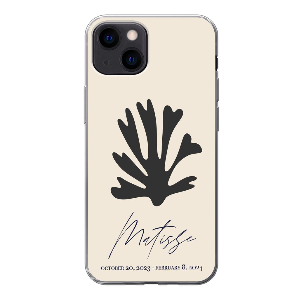 MuchoWow Handyhülle Schutzhülle Hülle für iPhone 13 mini Blumen - Abstrakt - Matisse Silikon Softcase Handy Hülle - Softcase