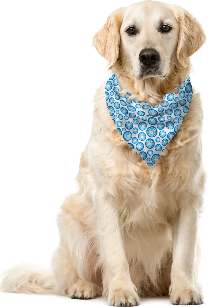 Foulard Cane ABAKUHAUS Retrò Blu e Bianco 55cm - Alta Resistenza