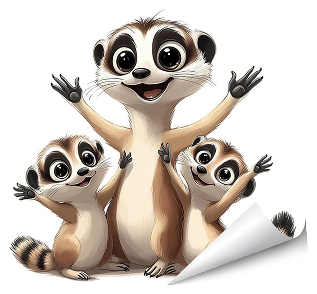 Statische Fensteraufkleber mit lustigen Cartoon-Tieren – wiederverwendbare, wasserfeste und abnehmbare Aufkleber für Zimmer, Büro, Zuhause, Gla...