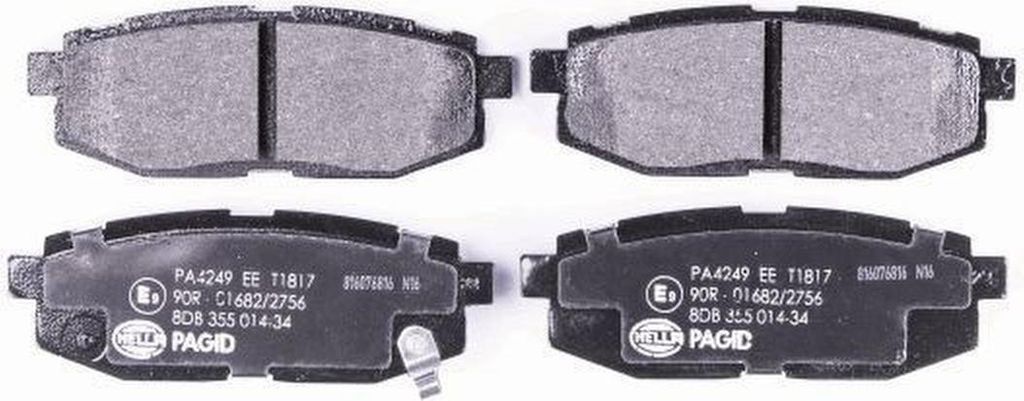 Bremsbelagsatz mit Verschleißwarnung 16,6 mm HELLA für u.a. SUBARU OUTBACK