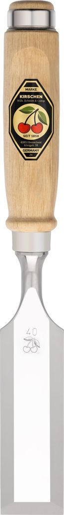KIRSCHEN Stechbeitel mit Weißbuchenheft 40 mm Ulmer-Form Produktbild 