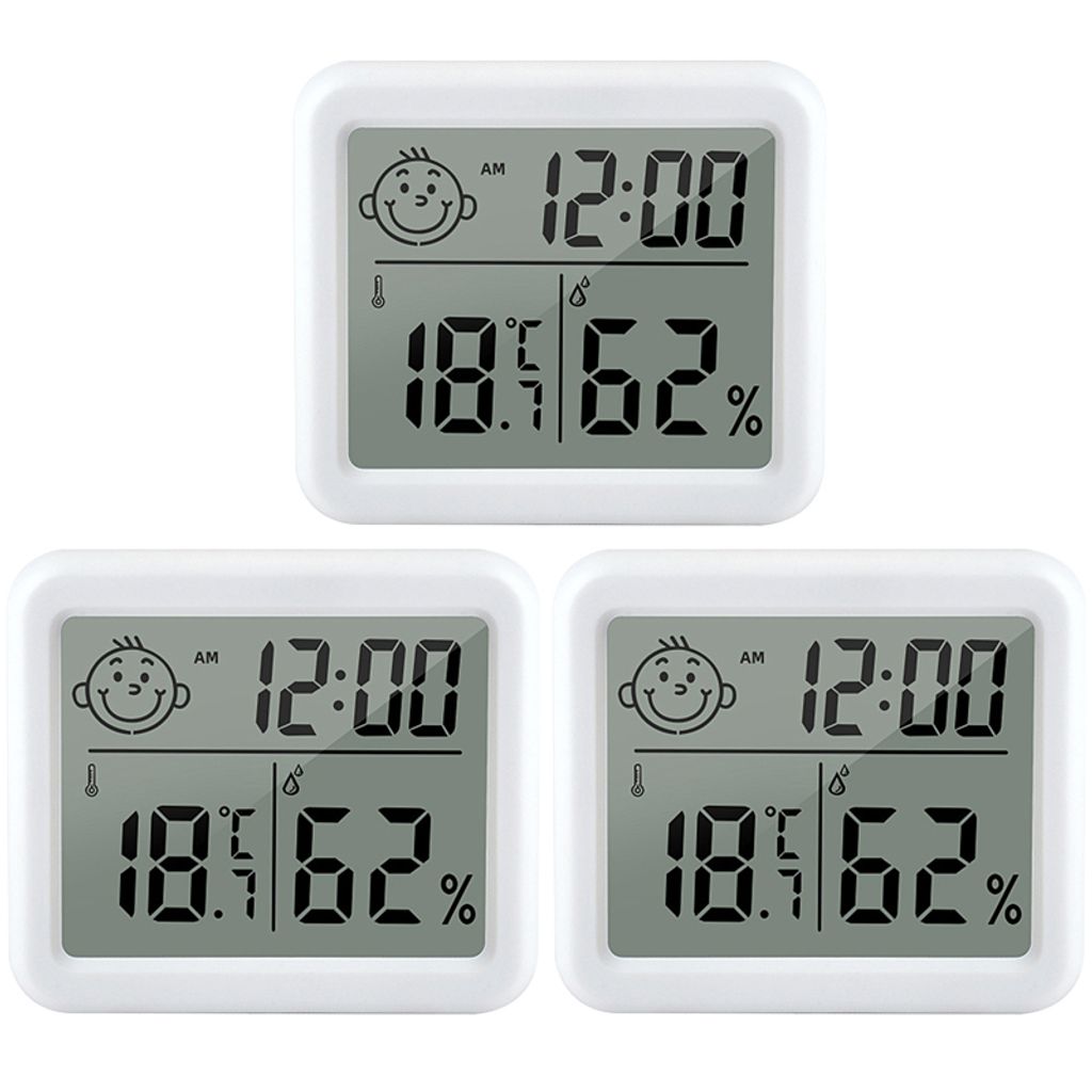 3 Stück Thermometer, Mini LCD