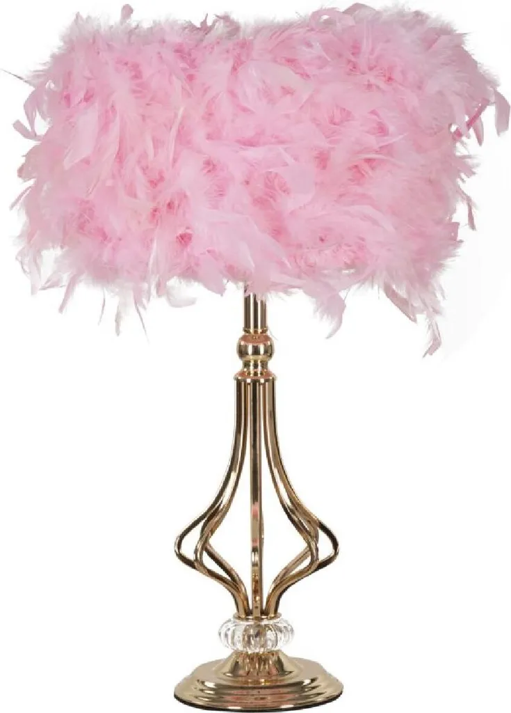 Abat-jour Tarty Mauro Ferretti Rosa Oro 54cm - Illuminazione E27 Design