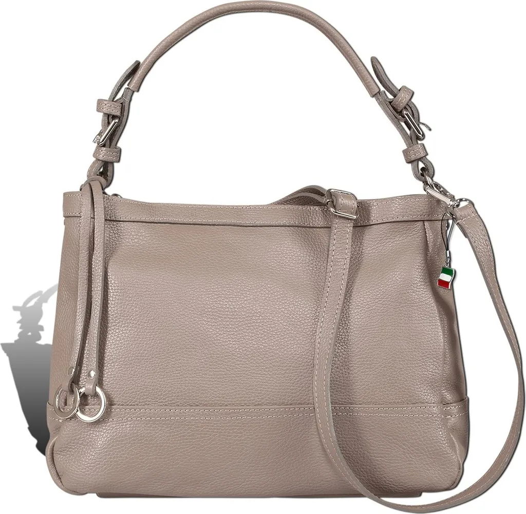 Grand sac à main Hobo pour femme en cuir gris souple de chez Florence